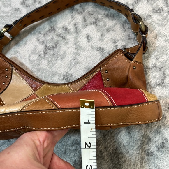 FOSSIL 1954 PATCHWORK GENUINE LEATHER HOBO SHOULDER BAG WOVEN STRAP - Picture 16 of 16